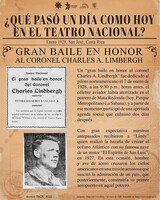 Cápsulas históricas 2022. "Gran baile en honor al piloto estadounidense Coronel Charles Lindbergh", con motivo de su visita a Costa Rica, el 07 de enero de 1928