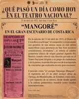 Cápsulas históricas 2022. Concierto del guitarrista argentino Agustín Barrios "Mangoré",  en el Teatro Nacional, el 23 de abril de 1933