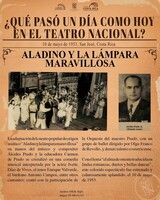 Cápsulas históricas 2022. "Aladino y la lámpara maravillosa” compuesta y dirigida por  Álcides Prado y Carmen de Prado