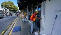 Intervención a edificio anexo.  Mural "Catarsis circundante" Tu ciudad tu lienzo