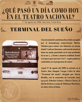 Cápsulas históricas 2022. "Terminal de un sueño" Teatro José Joaquín Vargas Calvo, dirigida por María Bonilla