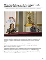 Entrega de Premios Nacionales 2020