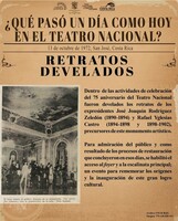 Cápsulas históricas 2022. "Develación de los retratos de los expresidentes José Joaquín Rodríguez Zeledón (1890-1894) y Rafael Yglesias Castro (1894-1898 y 1898-1902)". 75 aniversario del Teatr