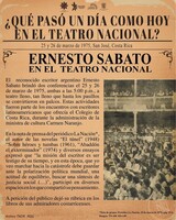 Cápsulas históricas 2022. Conferencias con el escritor argentino Ernesto Sábato